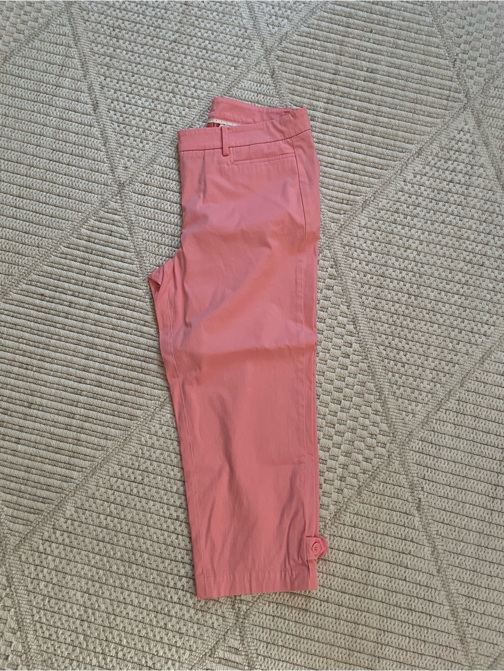 Talbots Coral-Pink Perfect Skimmer Pants Capris Size 8